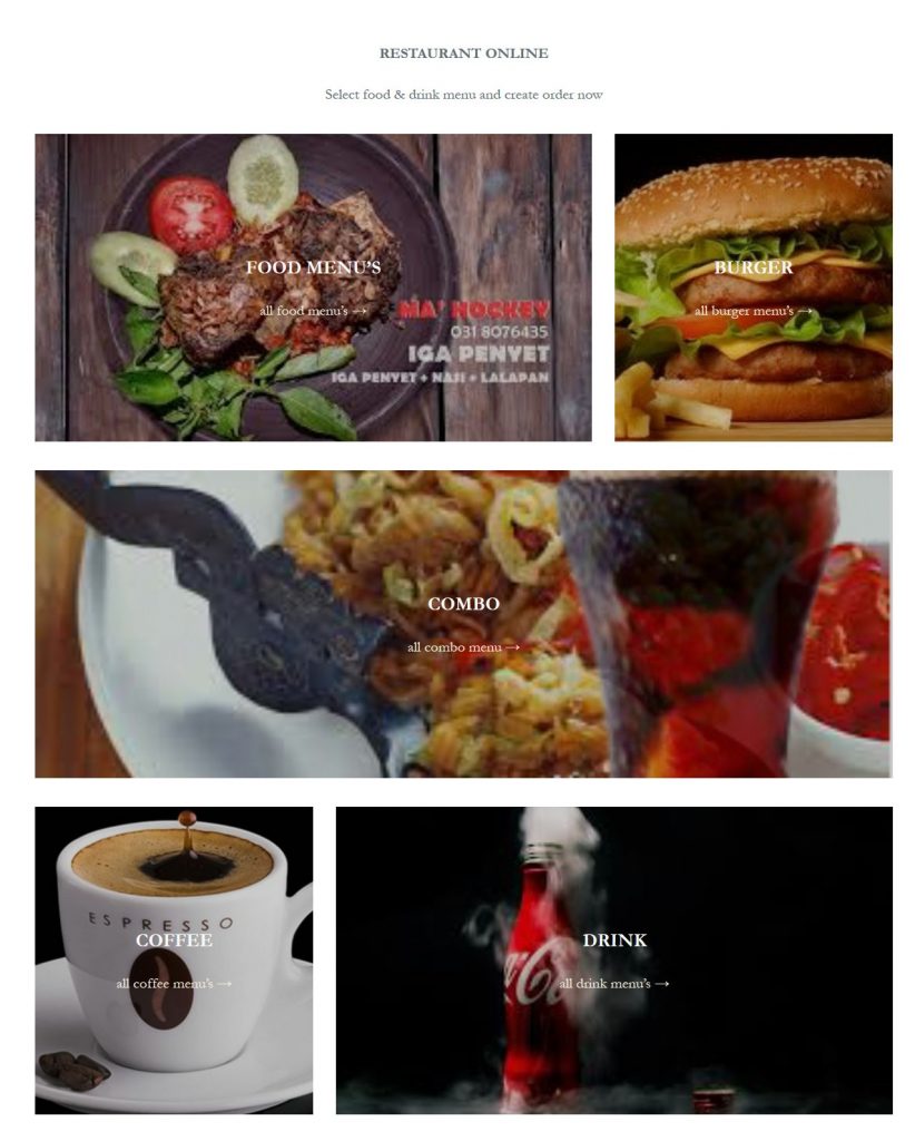 pembuatan website restoran cafe rumah makan